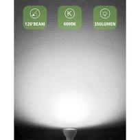 GU10 LED Bulbs Cool White 6000K, 7W 350LM, 50W Halogen Equivalent, Non-Dimmable, 120 Degree Beam Angle, AC 220-245V, Pack of 10
