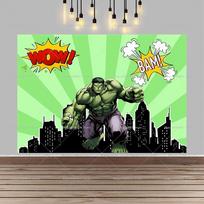 Hulko nuotraukos fonas, superherojus, žalias animacinis milžinas, vaikų gimtadienio šventės dekoracijos, kūdikio krikštynų reikmenys. 150X100CM