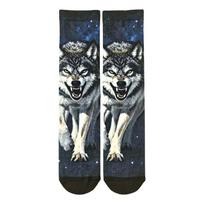 Novel Funny Animal Crew Socks,3D Printed Wolf Socks Casual Ankle Socks Dress Socks for Women Men 1