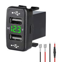 Palumma Power Socket for Toyota Vehicles USB Port*2 USB Connection 22mm