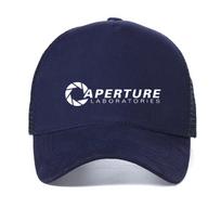 Portal Men Hat Aperture Laboratories Baseball Cap The Cake Is A Lie Half Life Unisex Summer Cool Mesh Trucker Hats Snapback Adjustable