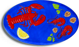 &K Amsterdam Serviravimo lėkštė De La Mer Lobster 20 x 33 cm