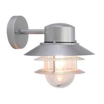 Sieninis lauko šviestuvas Elstead Lighting Copenhagen 1, 60W, E27, IP44, sidabro sp., 21.8 cm x 23.6 cm