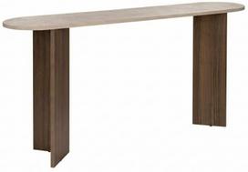 Konsolinis staliukas Nordure Sira, riešuto sp./travertine sp., 35 cm x 150 cm x 75 cm