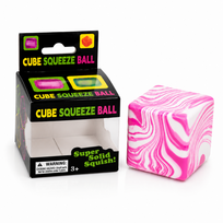 Antistresinis squishy kūbas, minkštas sensorinis žaislas nerimui nuraminti - rožinis