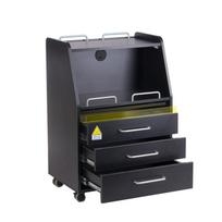 BD-T601 kosmetologinis vežimėlis- spintelė su UV saugykla, juoda sp.
