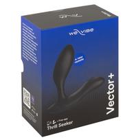 Prostatos vibratorius We-Vibe Vector+, juodas, silikoninis, su programėle ir pulteliu