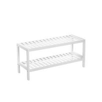 Pastatoma 2 pakopų bambukinė lentyna