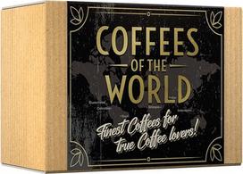"Black Donkey" - gurmaniškas maltos kavos dovanų rinkinys - "World's Coffees" | 600 g maltos kavos (6 x 100 g) | 6 geriausios vienos kilmės kavos | Dovanų krepšelio stiliaus dovanų idėja jam ir jai