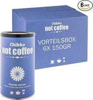 "Chikko Not Coffee" Ekologiška cikorijų kava, 6 x 150 g, greito paruošimo kavos alternatyva be kofeino, be priedų, 100 % europietiški ingredientai, be priedų ir cheminių medžiagų