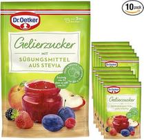 "Dr. Oetker" 10 x 350 g želė cukraus su stevijos saldikliu - želė cukrus, skirtas džemams, uogienėms ir drebučiams gaminti, saldus, mažiau kalorijų, veganiškas