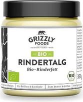 "Grizzly Foods" - ekologiškas jautienos taukai (1 x 330g) - 100% natūralūs - aukšta dūmingumo riba - be priedų - puikiai tinka kepti, skrudinti, skrudinti - kreminės tekstūros ir sviestinio riešutų aromato - ekologiški jautienos taukai