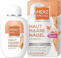 "Merz Spezial Skin Hair Nails Dragees" - maisto papildas su 13 mikroelementų spindinčiai odai, blizgantiems plaukams ir tvirtiems nagams - 1 x 120 tablečių