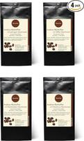 4 x Dovanų rinkinys "Kava su aromatu" - grietinėlės, irisų, šokolado, lazdyno riešutų - arabikos skrudinta kava su aromatu - malta - 4 x 75 g (iš viso 300 g)