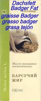 Barsuko taukai 200 ml, natūralus produktas, barsuko taukai, batonėliai, apsauginiai