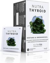Nutra Tea NUTRATHYROID Dilgėlių arbata skydliaukei reguliuoti, ženšenio arbata natūraliam hormonų reguliavimui, 20 daugkartinio naudojimo arbatos maišelių, vaistažolių arbata su melisa