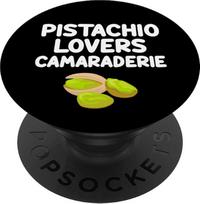 Pistacijų mėgėjų draugija Riešutai Sėklos Sveiki baltymai "PopSockets" su keičiama "PopGrip" rankena