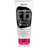 Fanola Color Mask plaukų jungtis atkurianti dažomoji kaukė plaukams TOTAL BLACK 200 ml