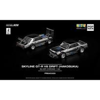 Pop Race Modeliukas Nissan Skyline GT-R V8 Drift (Hakosuka), silver chrome (yra Sandėlyje)