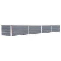 vidaXL Lovelis, pilkas, 320x40x45cm, galvanizuotas plienas, aukštas