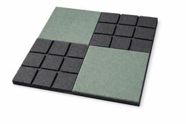 Guminė saugos plytelė KBT 50x50x4,5cm 4 vnt., žalias