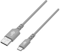 Kabelis TB Quick Charge, 1x USB Type-C/1 x USB Type-A, 200 cm, pilka sp.