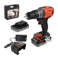 Akumuliatorinis suktuvas-gręžtuvas su akumuliatoriumi Black & Decker BCD383D2XK-QW, 18 V, 2 Ah