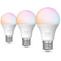 Philips Hue E WCA 806 A60 3P EU | E27 | 8 W | 16 million colours, White and colour light | Bluetooth and Zigbee 8721103055255