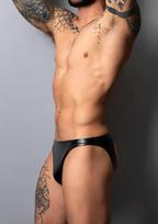 Male Power Liquid Onyx juodos matinės atviros vyriškos kelnaitės - S/M