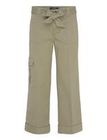 Lauren Ralph Lauren - Pleated Cotton Twill Wide-Leg Cargo Pant - Cargo kelnės - Žalia