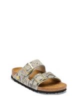 Birkenstock - Boston Print Leve Snake Oyster - Plokščiapadžiai sandalai - Marga / raštuota