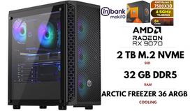Stacionarus kompiuteris | RYZEN 5 7500X3D, DDR5 32GB 6000MHz, NVME M.2 SSD 2TB, RX 9070