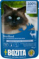 Bozita Sterilised Meat chunks in sauce with reindeer – wet cat food – 85g