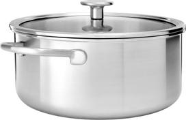 Kitchenaid - Multiply Casserole with Lid - Silver - 24 cm