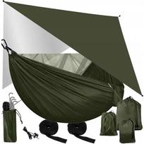 Turistinis hamakas su tentu ir tinkleliu nuo vabzdžių 260x140 cm