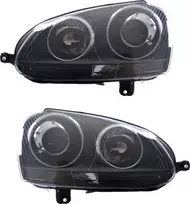 Mtuningas halogeninių lempų komplektas juodas VW GOLF V 2003-2008m