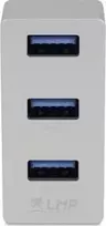 HUB USB LMP USB-C mažytis šakotuvas, 3 prievadų USB-A šakotuvas – sidabrinis