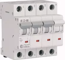 Eaton grandinės pertraukiklis 3P+N B 6A 6kA AC xPole Home HN-B6/3N 194898