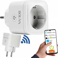 Bounn Bounn Smart elektros lizdo vatmetras su WIFI Tuya EU02