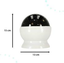 Ikonka Žvaigždžių projektoriaus naktinė šviesa 2in1 USB balta