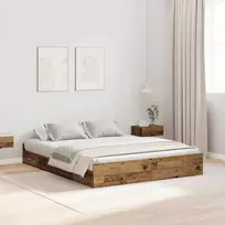 Lova su daiktų laikymo vieta Senovinis medis 140 x 190 cm