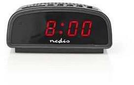 Stalinis laikrodis Nedis CLDK008BK LED su snaudimo funkcija be radijo, juodas
