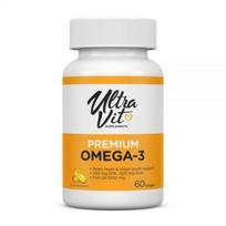 ULTRAVIT maisto papildas PREMIUIM OMEGA-3, 60 kaps.