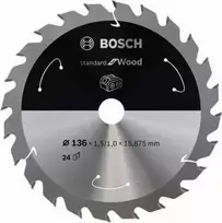 Pjovimo diskas medienai Bosch Standard for Wood 2608837671; 140x20 mm; Z24