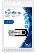 Pendrive MediaRange MediaRange 64GB USB 2.0 pamięć USB USB Type-A / Micro-USB Juodas, Sidabrinė