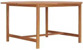 Lauko baldų komplektas Sodo stalas, 150x150x75cm, tikmedžio medienos masyvas