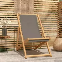 Paplūdimio kėdė Taupe Kieto teka medžio