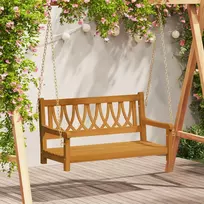 Lauko baldų komplektas Sodo sūpynė su suoleliu Natūrali 110 x 56 x 58 cm