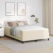 Lovos rėmas su čiužiniu Kreminė 140 x 190 cm audinys