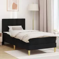 Lova Lovos rėmas su čiužiniu Juoda 90 x 190 cm Audinys